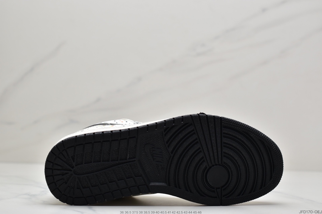 170 Air Jordan 1 Low 米白黑 泼墨无原鞋不开发DM3528-100