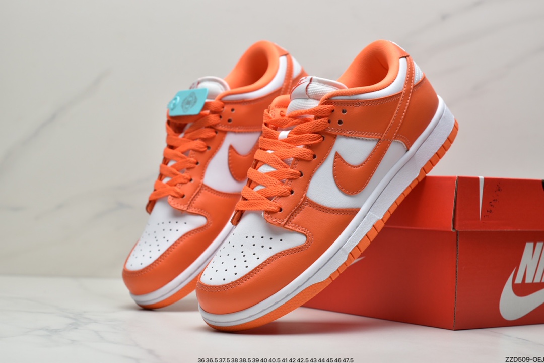 250 Dunk Low SP Syracuse 2020WHITE/ORANGE 肯塔基雪城橙滑板鞋低帮 CU1726-101