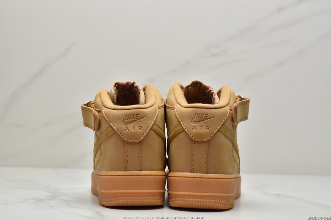 170 NIKE Air Force 1 ’07 Mid”Wheat/Flax”空军一号经典中帮百搭休闲运动板鞋DJ9158-200