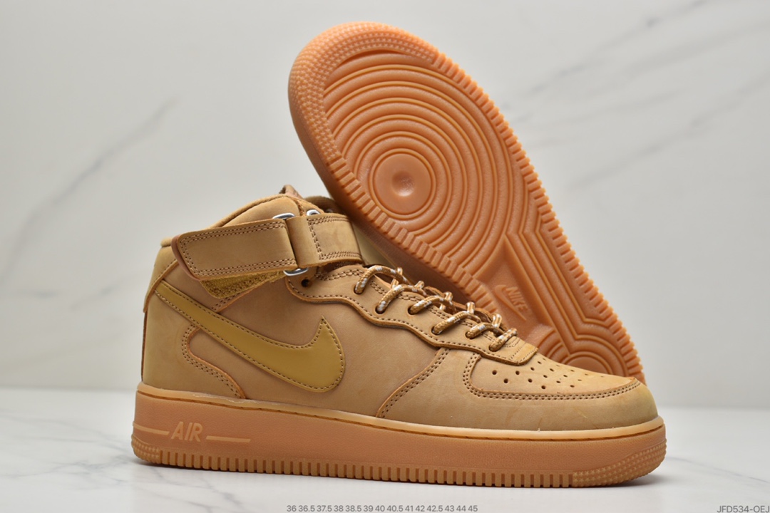 170 NIKE Air Force 1 ’07 Mid”Wheat/Flax”空军一号经典中帮百搭休闲运动板鞋DJ9158-200