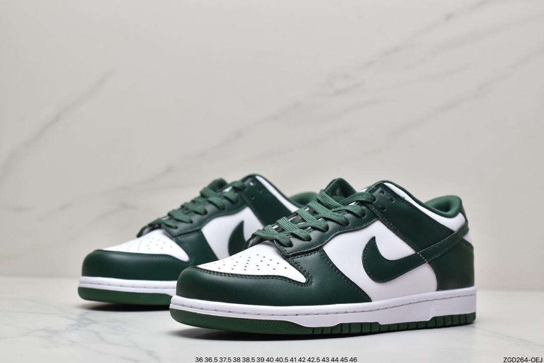 290 Nike SB Dunk Low”Team Green”扣篮系列低帮休闲运动滑板板鞋“密歇根白绿”DD1391-101