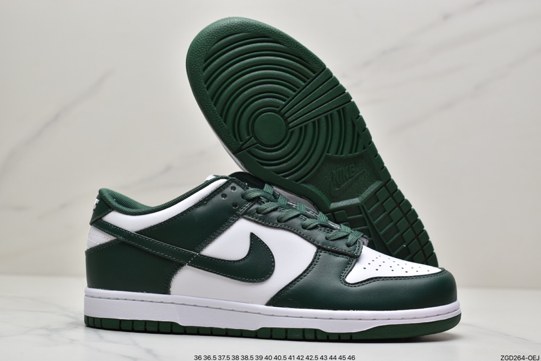 290 Nike SB Dunk Low”Team Green”扣篮系列低帮休闲运动滑板板鞋“密歇根白绿”DD1391-101