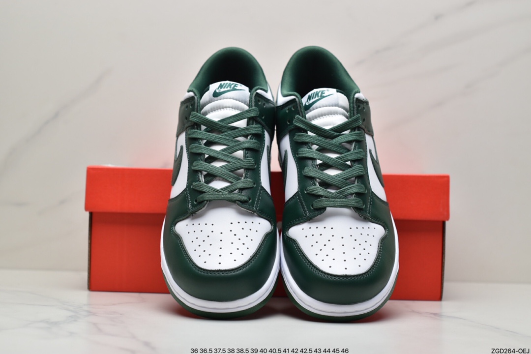 290 Nike SB Dunk Low”Team Green”扣篮系列低帮休闲运动滑板板鞋“密歇根白绿”DD1391-101