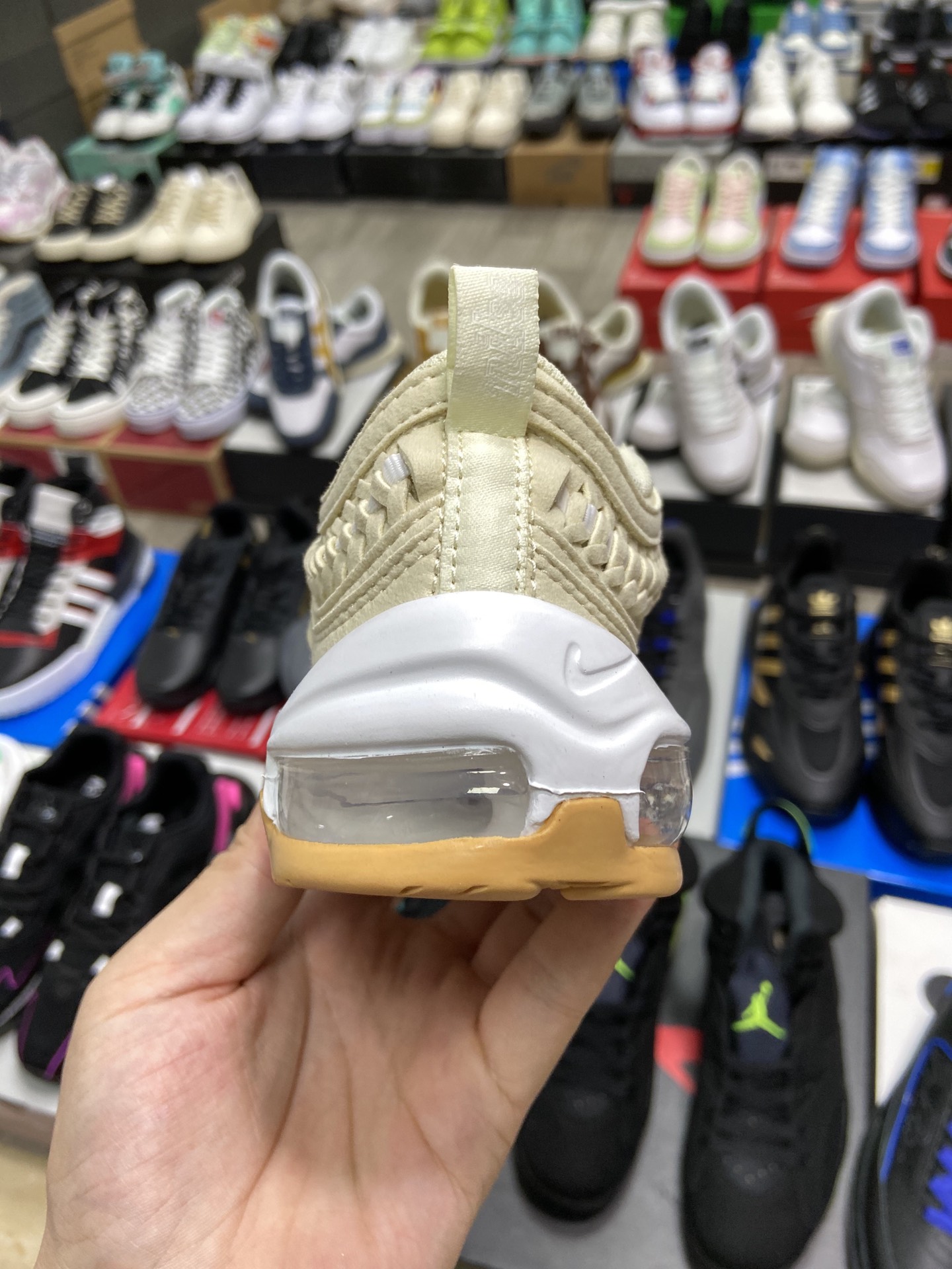 220 耐克Nike Air Max 97 LX“Woven”奶油白 女子半掌气垫休闲运动鞋鞋DC4144-200