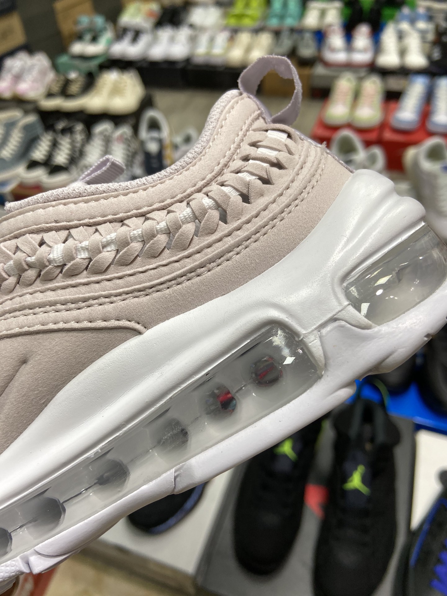 Nike Air Max 97 LX ”Woven” Cream White Women's Half Palm Air Cushion Casual Sneakers DC4144-500