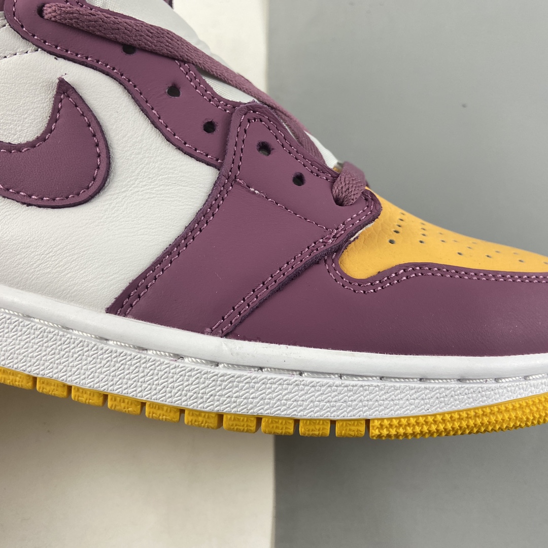 P280  Air Jordan 1 High AJ1 乔1白紫黄拼色 高帮篮球鞋 555088-706
