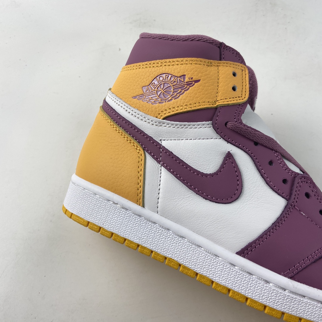 P280  Air Jordan 1 High AJ1 乔1白紫黄拼色 高帮篮球鞋 555088-706