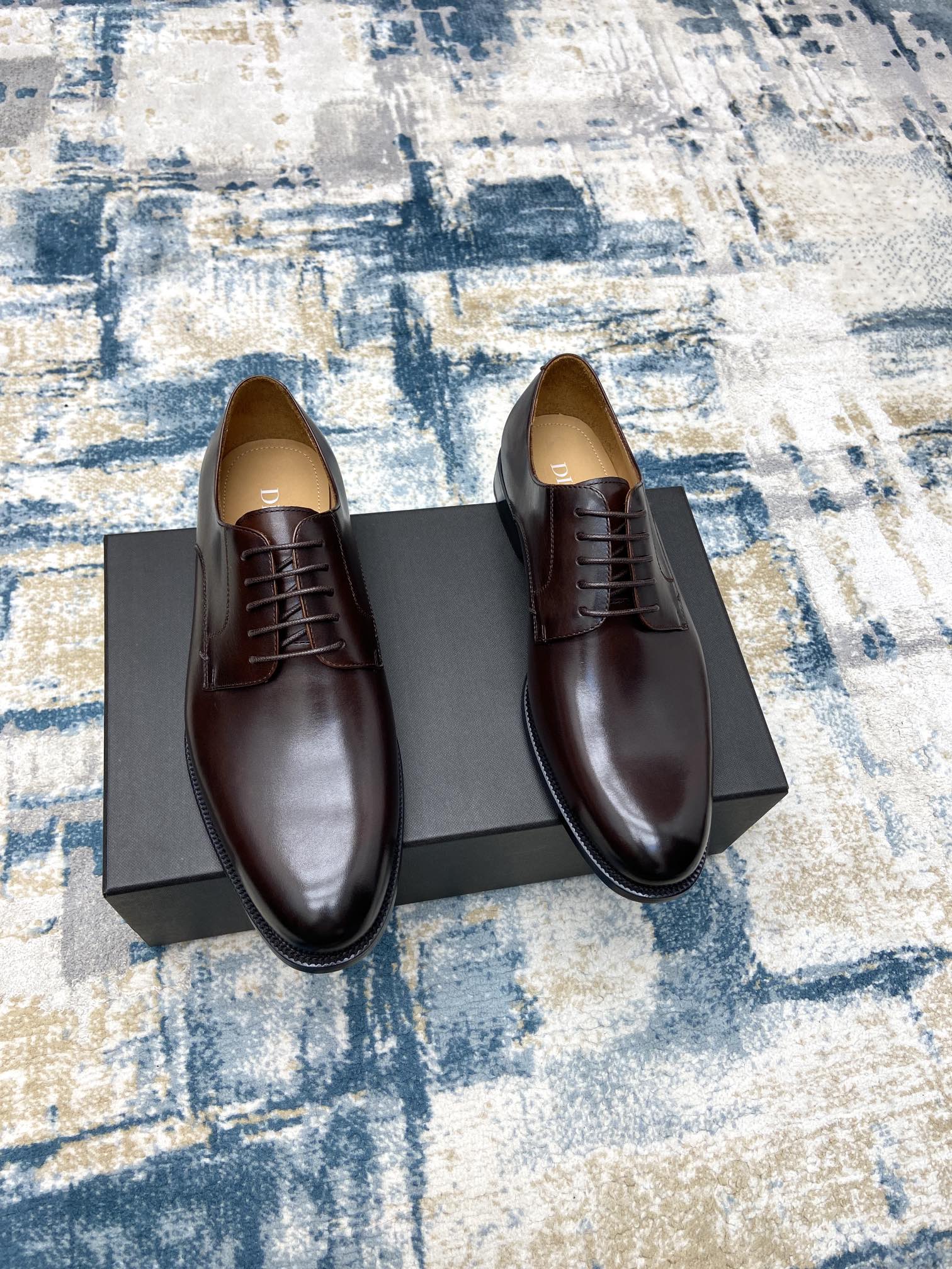 Dior Men's Formal Dress Shoes - Premium Leather, Impeccable Craftsmanship