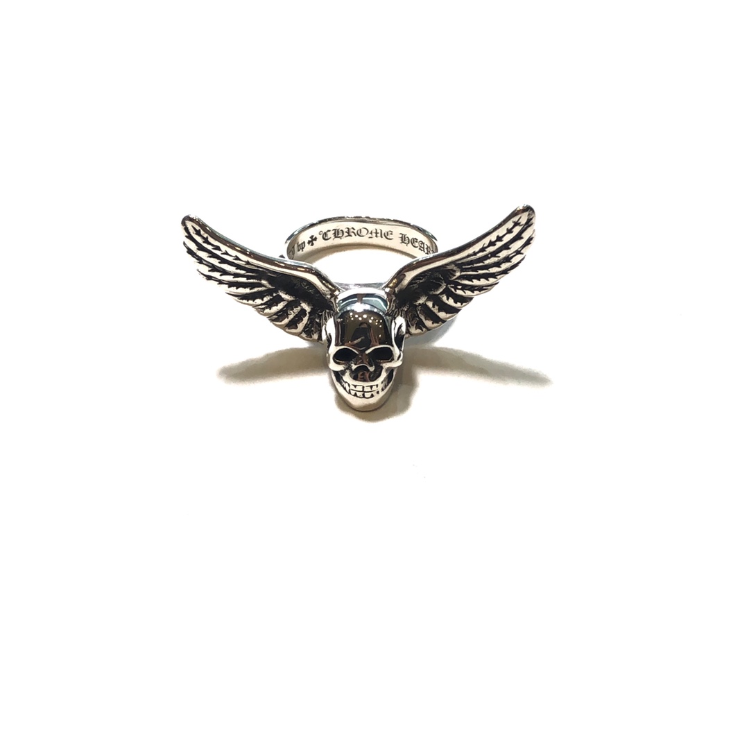 Chrome Hearts 𝐜𝐡𝐫𝐨𝐦𝐞 𝐡𝐞𝐚𝐭𝐬 克罗心天使骷髅戒指