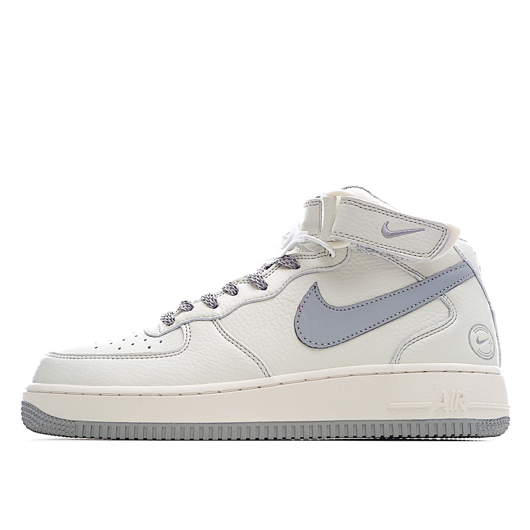 H5 Kith x Nk Air Force 1’07 联名款空军中帮休闲板鞋 CH H0 8-009定制皮料 原楦原纸板 纯正空军版型 内置全掌气垫 3M反光