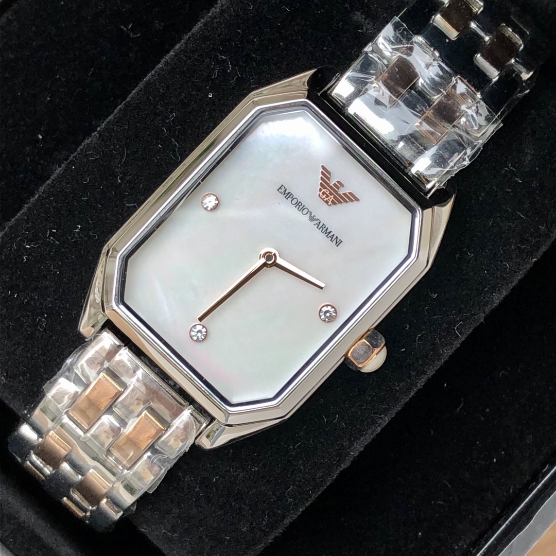 Reloj Armani (ARMANI) de cuarzo para mujer, AR11146, último modelo en la web oficial, con esfera cuadrada peq…