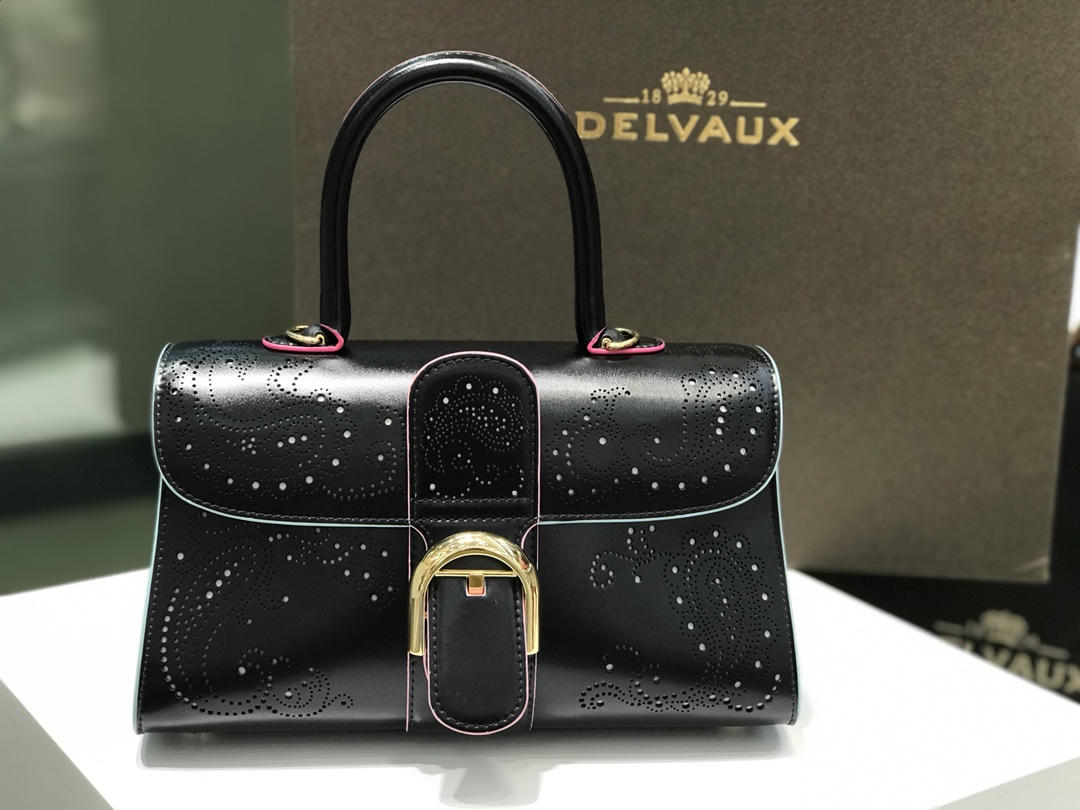 Delvaux תיקים תיקי יד למכירה זול עכשיו
 שחור מקריב קסמירfrance. kgm Weave אוסף האביב/הקיץ Vintage מיני