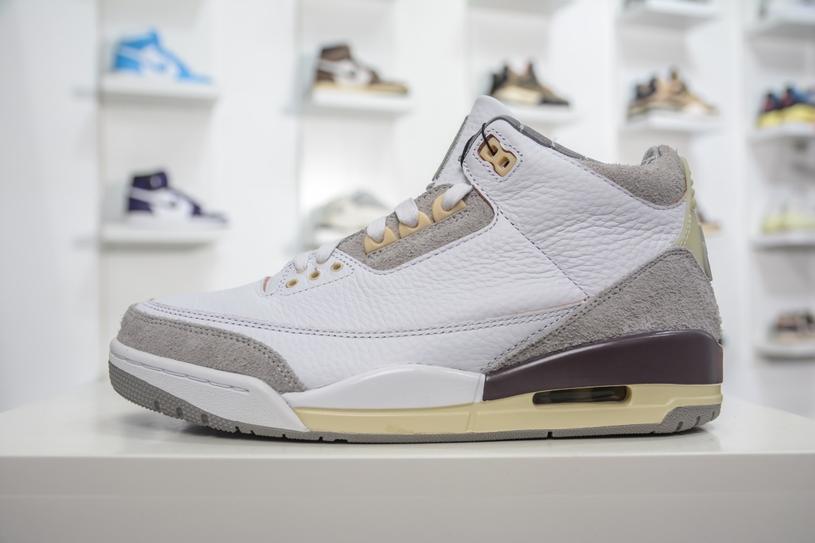 480 【独家优势】 全新G版出货 A Ma Maniére x Air Jordan 3 ”Medium Grey”反毛皮 DH3434-110
