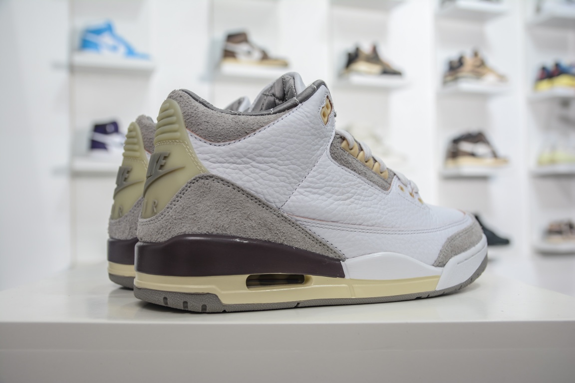 480 【独家优势】 全新G版出货 A Ma Maniére x Air Jordan 3 ”Medium Grey”反毛皮 DH3434-110