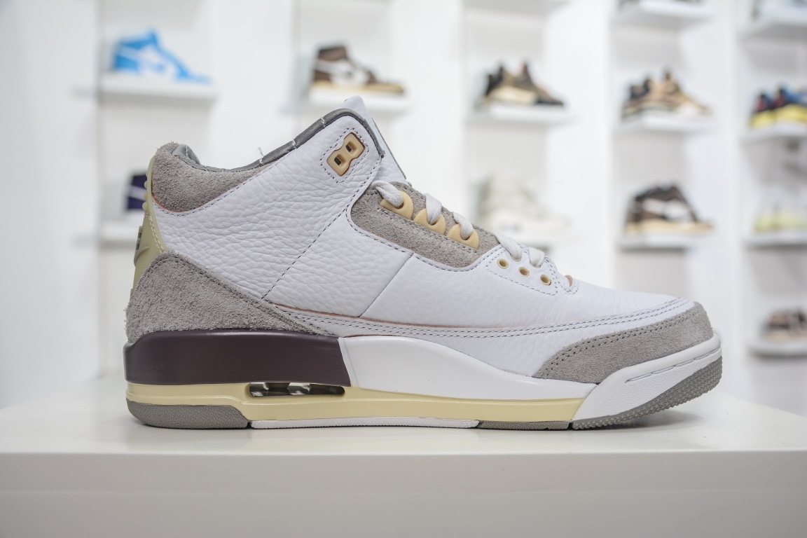 480 【独家优势】 全新G版出货 A Ma Maniére x Air Jordan 3 ”Medium Grey”反毛皮 DH3434-110