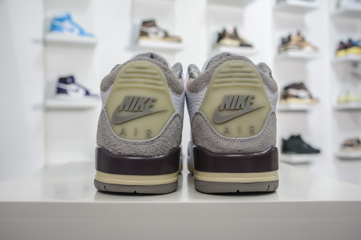 480 【独家优势】 全新G版出货 A Ma Maniére x Air Jordan 3 ”Medium Grey”反毛皮 DH3434-110