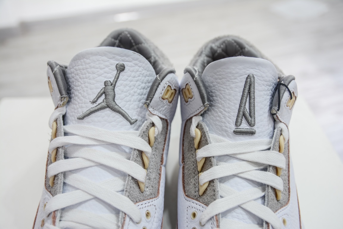 480 【独家优势】 全新G版出货 A Ma Maniére x Air Jordan 3 ”Medium Grey”反毛皮 DH3434-110