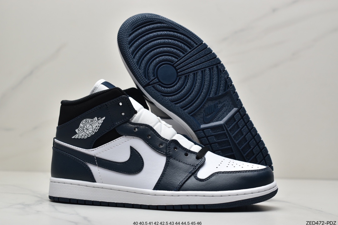 260 中帮 Air Jordan 1 Mid  黑曜石原装级工艺中帮系列 554724-411