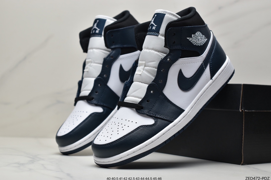 260 中帮 Air Jordan 1 Mid  黑曜石原装级工艺中帮系列 554724-411