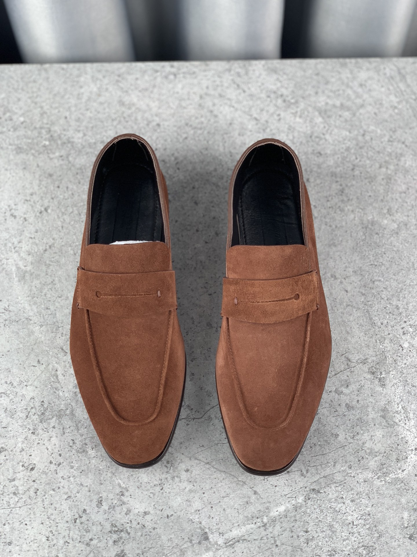 P410 Ermenegildo Zegna New Updated Zeg-L'Asola Loafer FlatLos detalles de ojales a medida del modelo