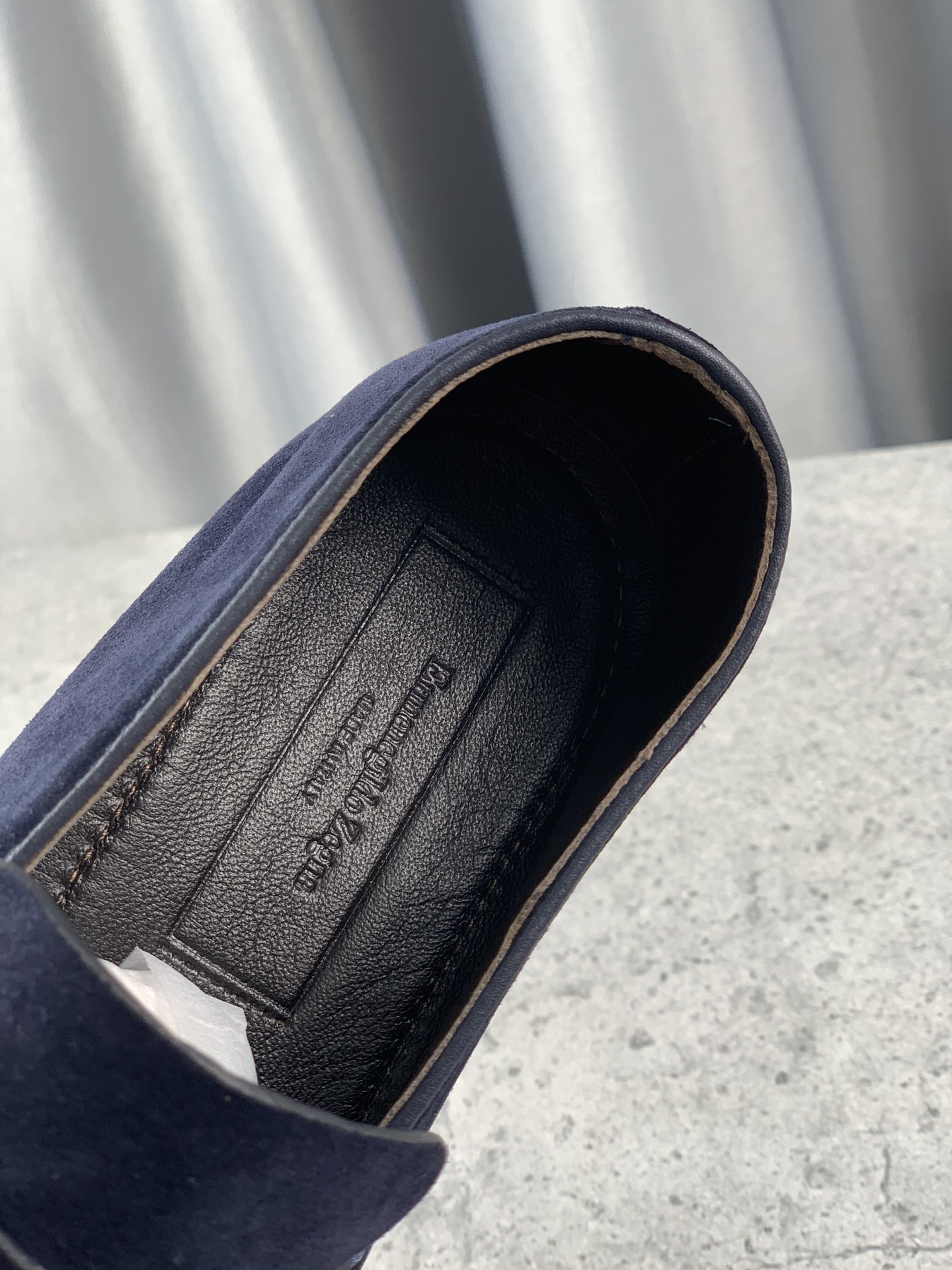 P410 Ermenegildo Zegna New Updated Zeg-L'Asola Loafer FlatLos detalles de ojales a medida del modelo