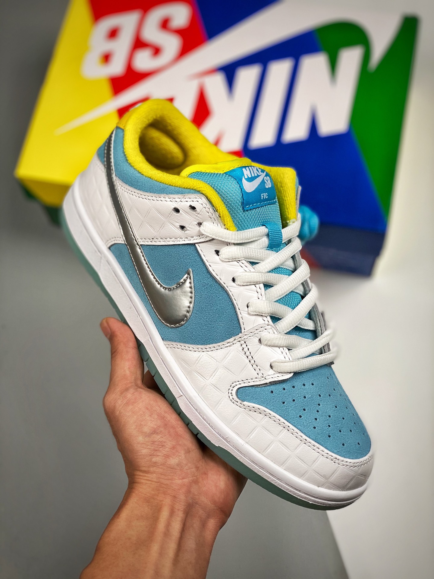 NK Dunk LOW Pro blanco, plata y azul, "Qiantang", "Tang Daren". Material original de primera capa, diseño exclusivo pro…