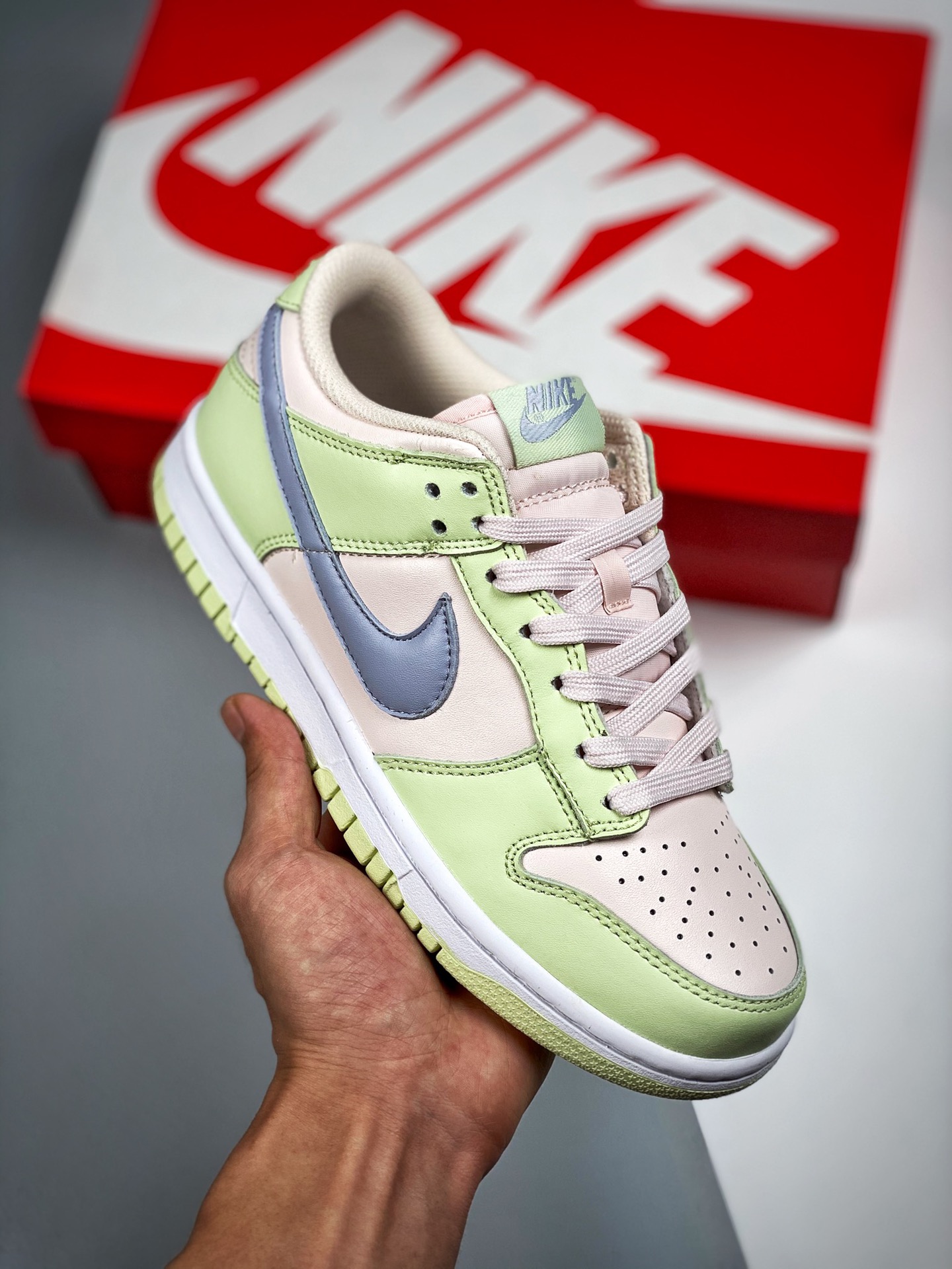 NK Dunk LOW Pro amarillo y rosa, "Bing Ning". Material original de primera capa, diseño exclusivo procesado por destila…