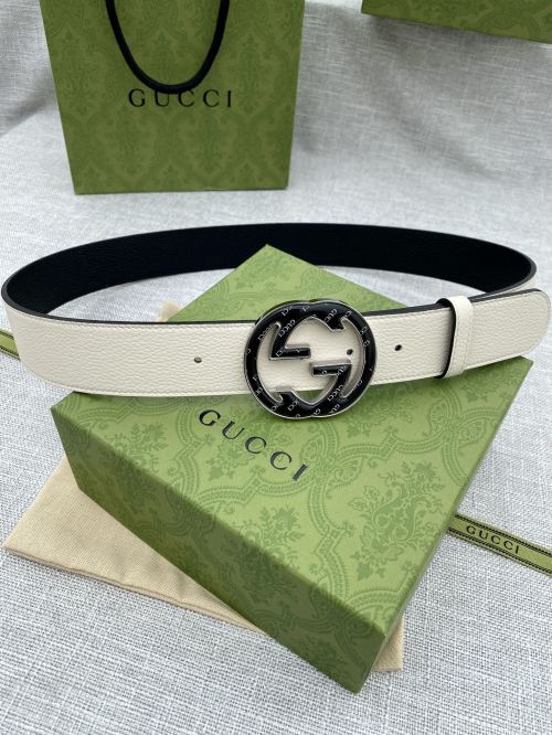 Gucci Marmont Reversible Leather Belt, 3.8cm Width, Iconic GG Buckle 1 Gucci Marmont Reversible Leather Belt, 3.8cm Width, Iconic GG Buckle