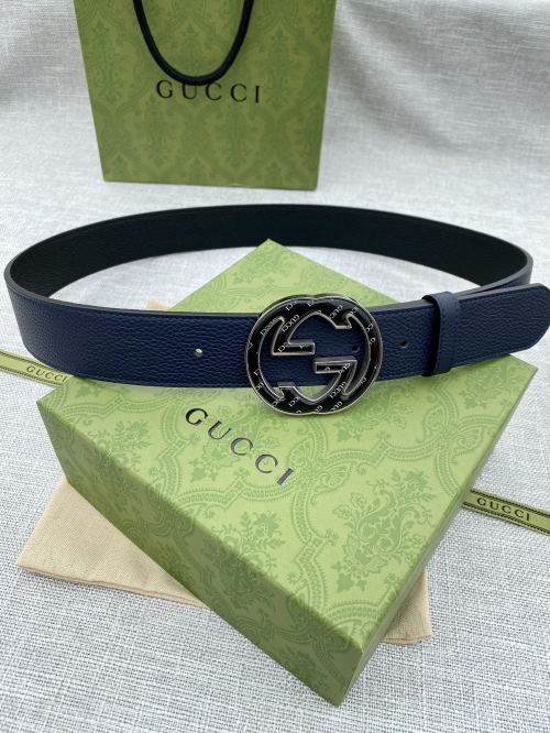 Gucci Marmont Leather Belt with Double G Buckle, 3.8cm Width 1 Gucci Marmont Leather Belt with Double G Buckle, 3.8cm Width