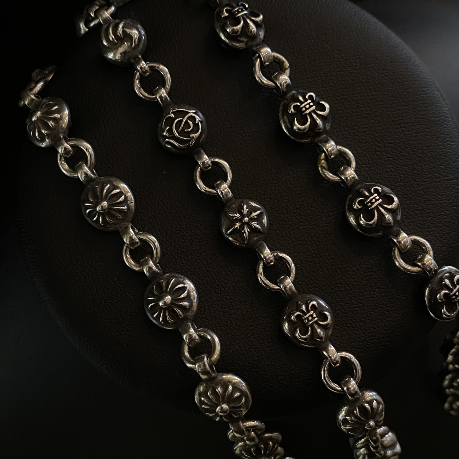 Chrome Hearts 新品上架𝐂𝐡𝐫𝐨𝐦𝐞 𝐡𝐞𝐚𝐫𝐭𝐬 克罗心六元素花珠手链