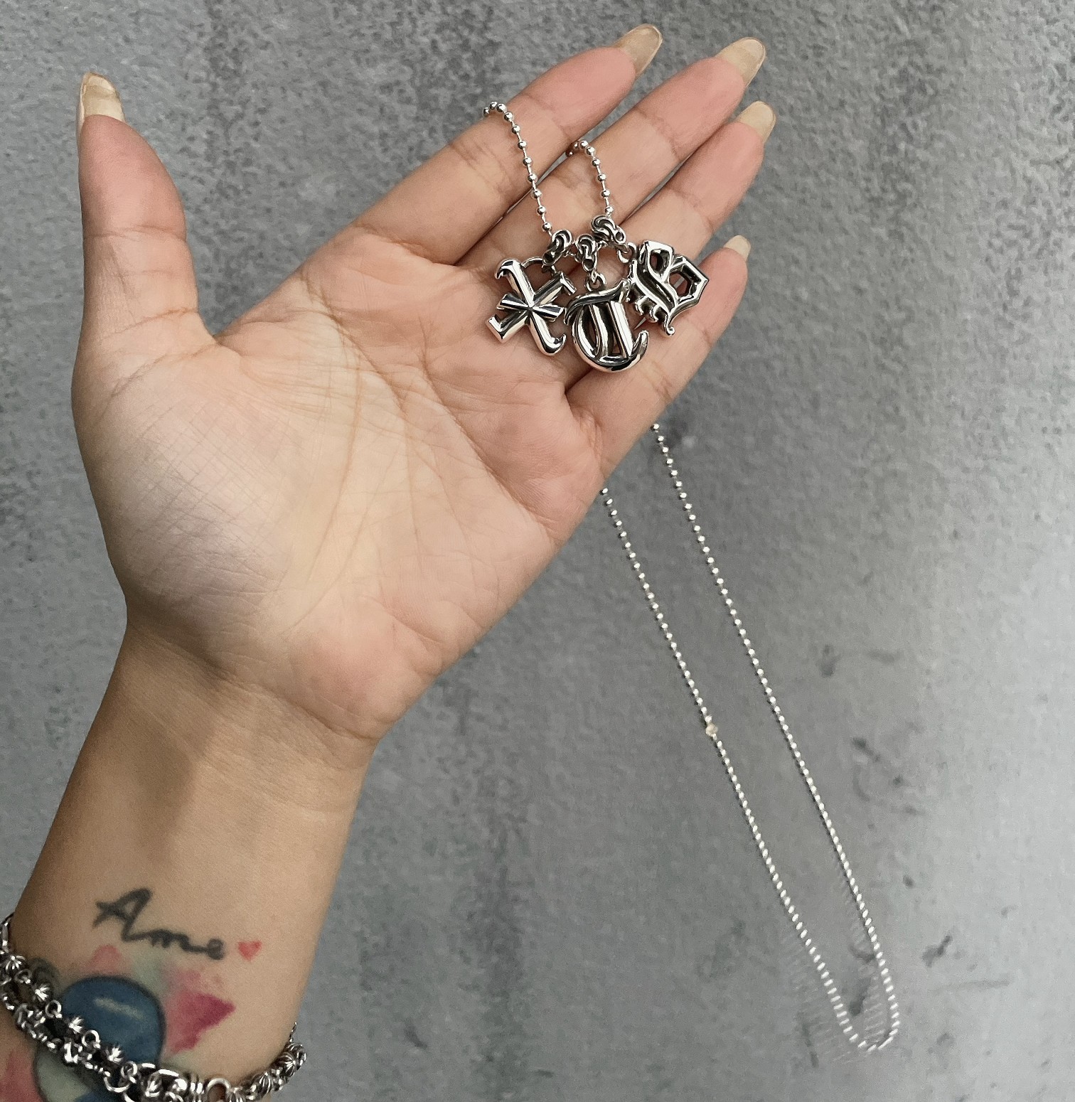 Chrome Hearts 新品上架𝐂𝐡𝐫𝐨𝐦𝐞 𝐡𝐞𝐚𝐫𝐭𝐬克罗心 26个字母项链
