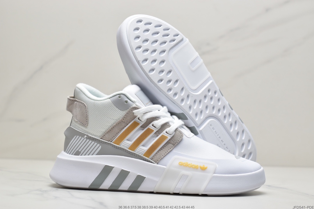 170 Adidas三叶草 EQT Basketball ADV 街头篮球V2系列短筒皮面慢跑鞋 FW4251