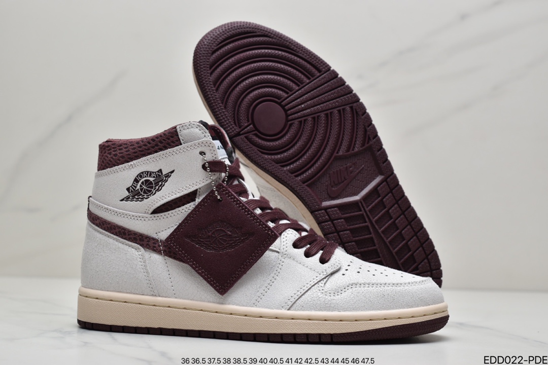340 Maniére x Nike Air Jordan 1 Retro High OG ”White Sail/Maroon”AJ1代经典复古经典高帮百搭文化篮球鞋“帆白酒红蛇纹”DO7097-100-莆田鞋,莆田鞋货源,高仿鞋,高仿鞋货源,安福档口,莆田高仿鞋,莆田鞋批发,高仿鞋批发,莆田高仿运动鞋,高仿运动鞋,莆田运动鞋 340 Maniére x Nike Air Jordan 1 Retro High OG ”White Sail/Maroon”AJ1代经典复古经典高帮百搭文化篮球鞋“帆白酒红蛇纹”DO7097-100
