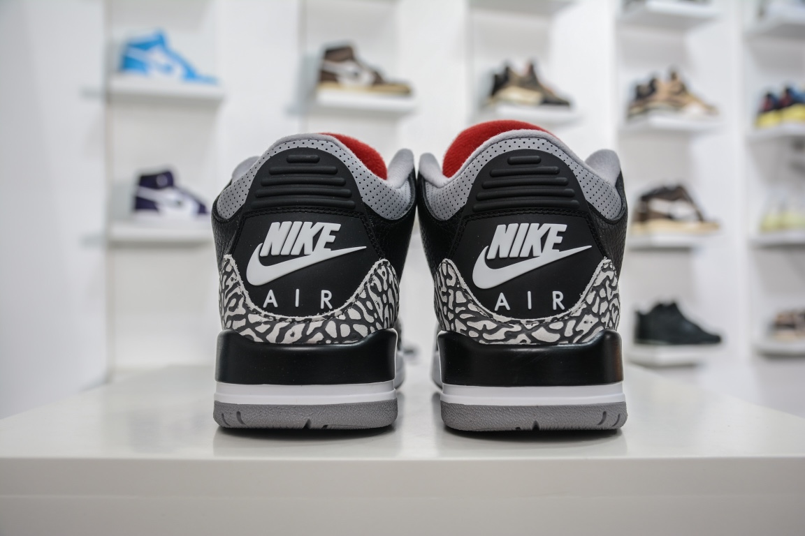 480 Air Jordan 3 Black Cement 黑水泥 54262-001