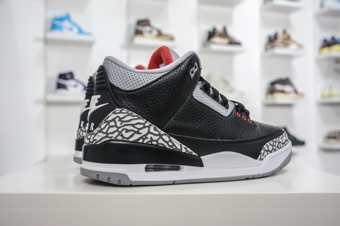 480 Air Jordan 3 Black Cement 黑水泥 54262-001