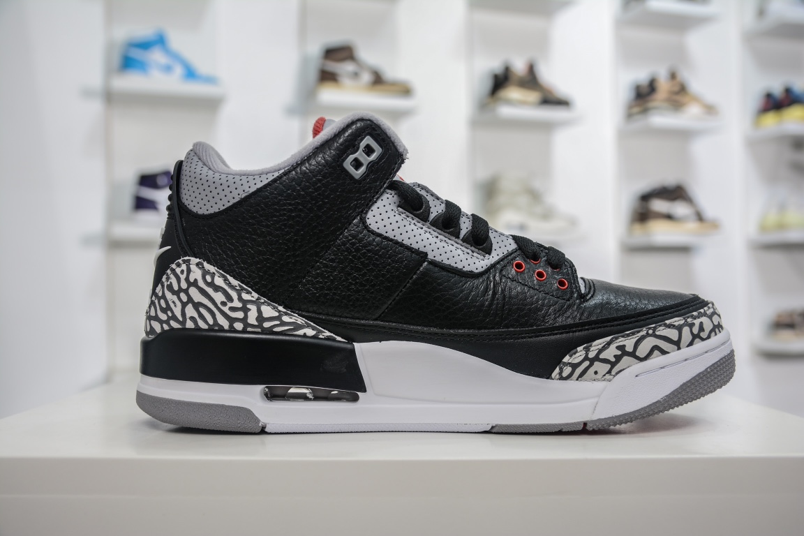 480 Air Jordan 3 Black Cement 黑水泥 54262-001