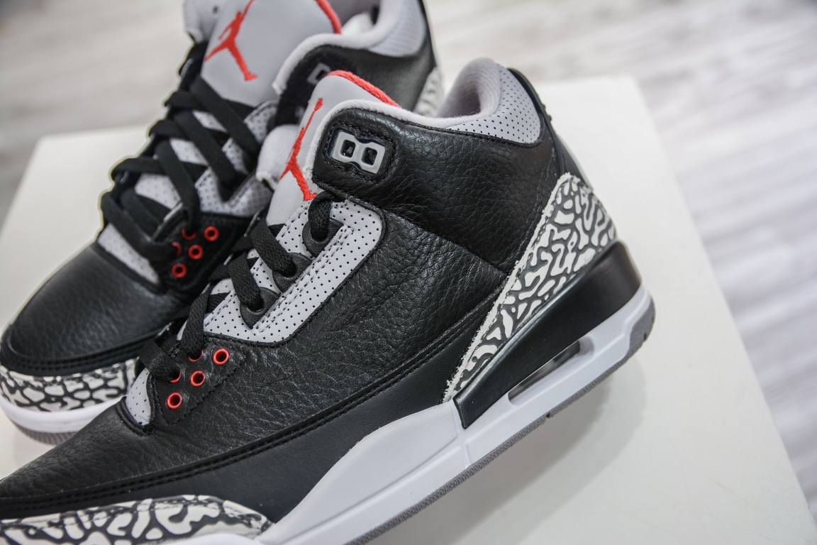 480 Air Jordan 3 Black Cement 黑水泥 54262-001