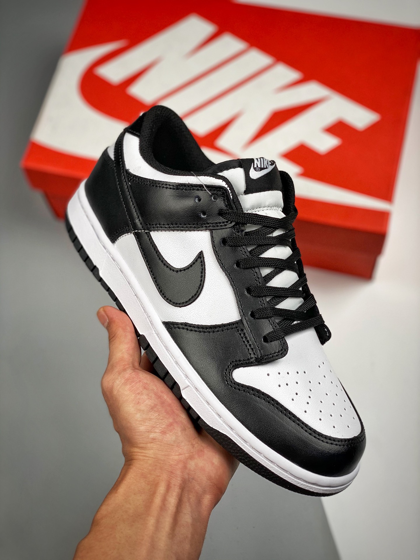 NK Dunk LOW Pro Panda Blanco y Negro Material de piel original de primera capa, versión exclusiva procesada por destila…