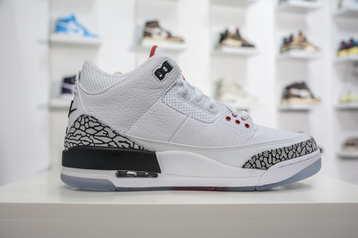 480  Air Jordan 3 Free Throw Line White Cement 2018复刻 923096-101