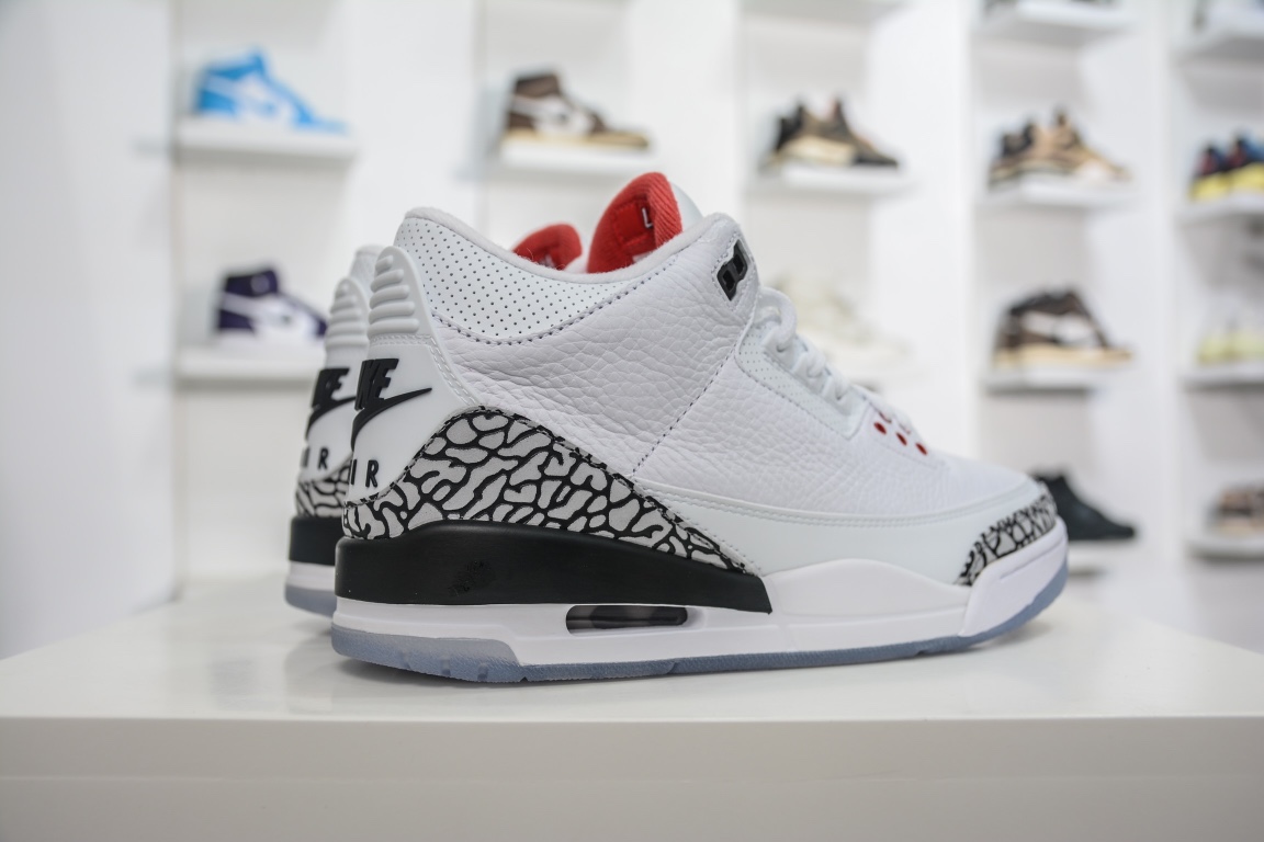 480  Air Jordan 3 Free Throw Line White Cement 2018复刻 923096-101