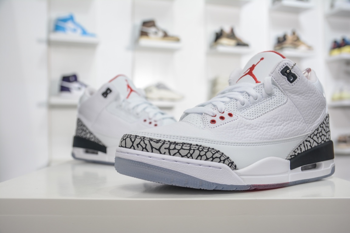 480  Air Jordan 3 Free Throw Line White Cement 2018复刻 923096-101
