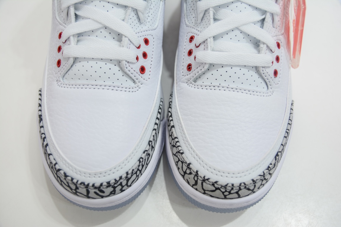 480  Air Jordan 3 Free Throw Line White Cement 2018复刻 923096-101