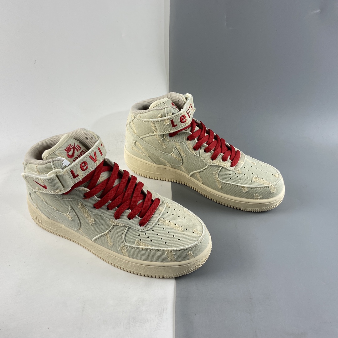 P240  NIKE Air Force 1’07 Mid 李维斯水洗中邦休闲板鞋 651122-215