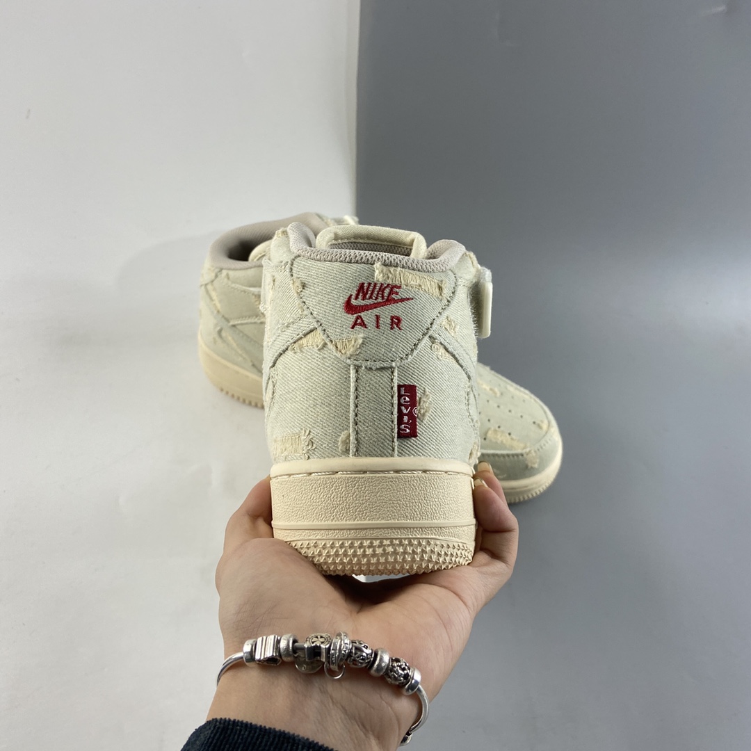 P240  NIKE Air Force 1’07 Mid 李维斯水洗中邦休闲板鞋 651122-215