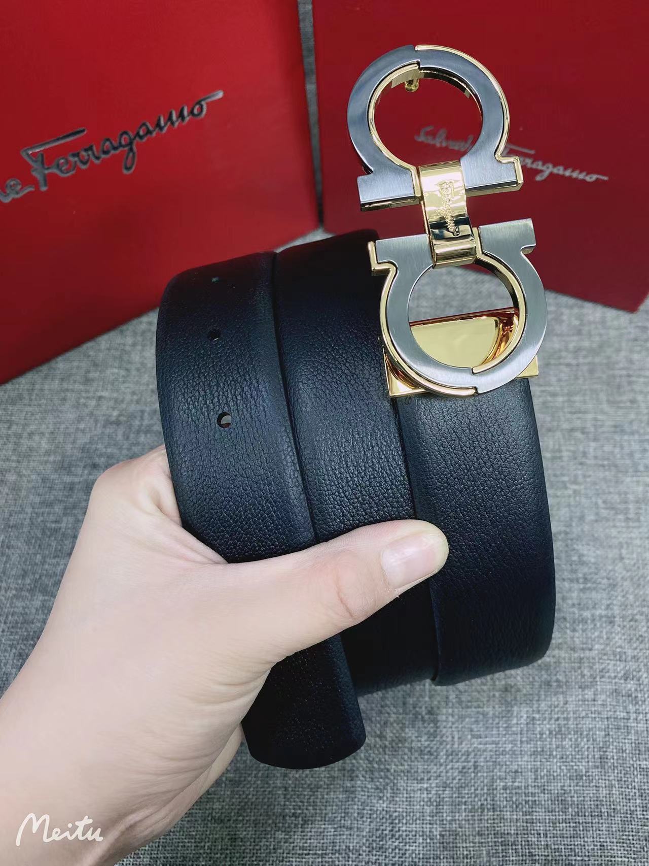 F家专柜新款搭配Gancini扣饰开