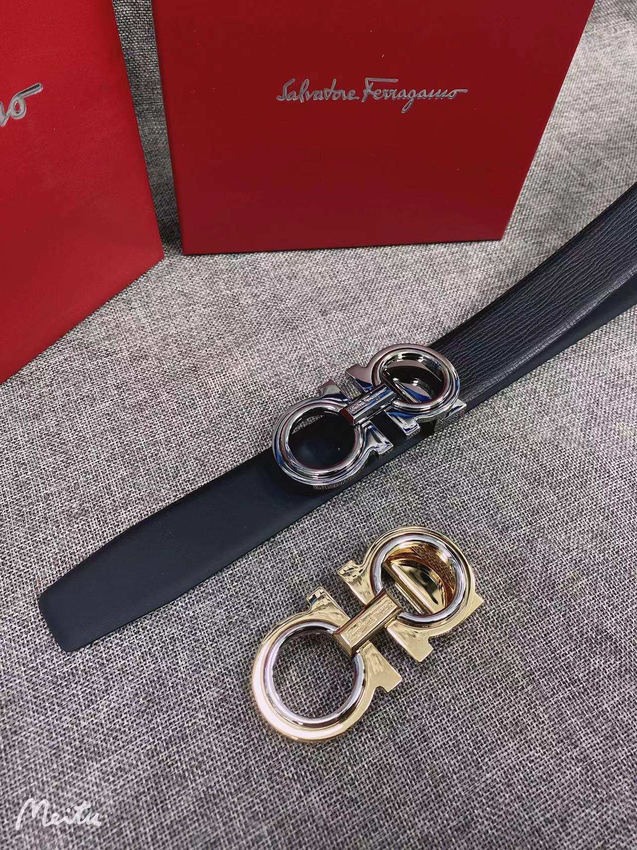 F家专柜新款搭配Gancini扣饰开