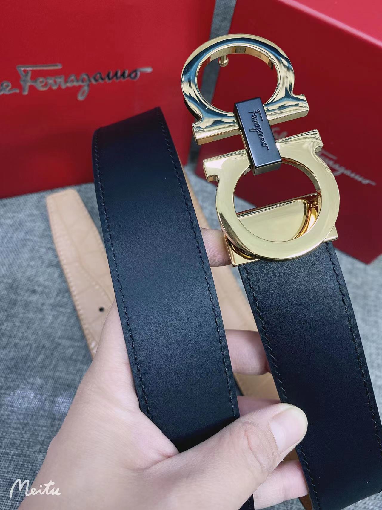 F家专柜新款搭配Gancini扣饰开
