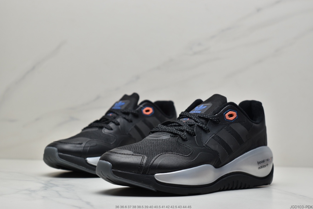 180  Adidas 阿迪达斯 ZX Alkyne Boost  爆米花中底复古运动休闲跑步鞋FX6225