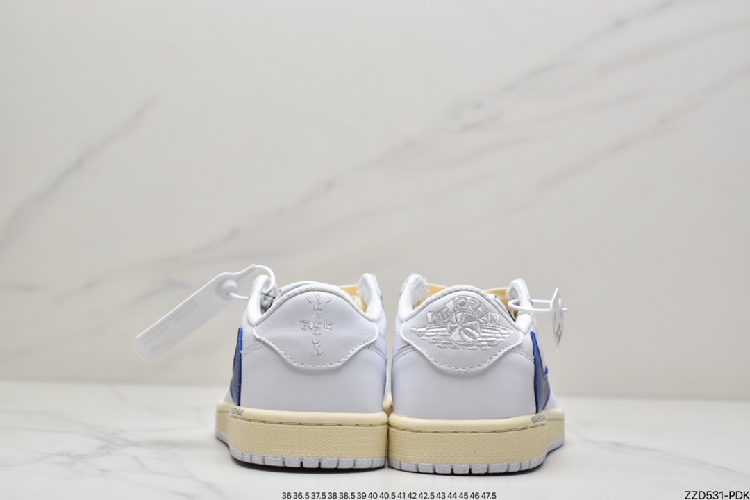 250 Travis Scott x Fragment x Air Jordan 1 Low“Military Blue”闪电倒钩高帮DM6839