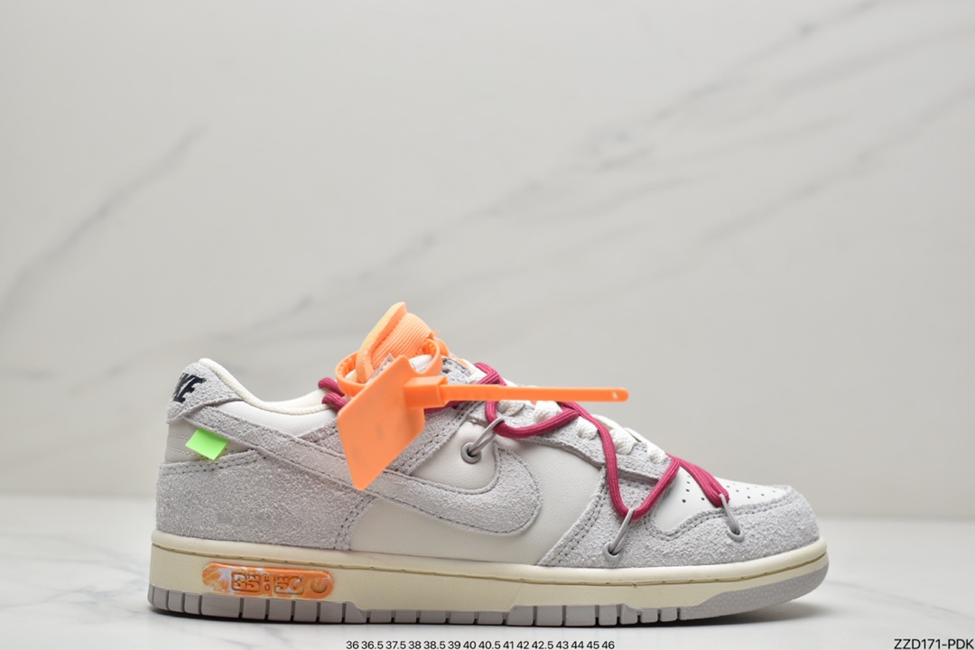 250 Off-White x Nike Dunk Low NO.3白鞋带 蓝扣DM1602-118